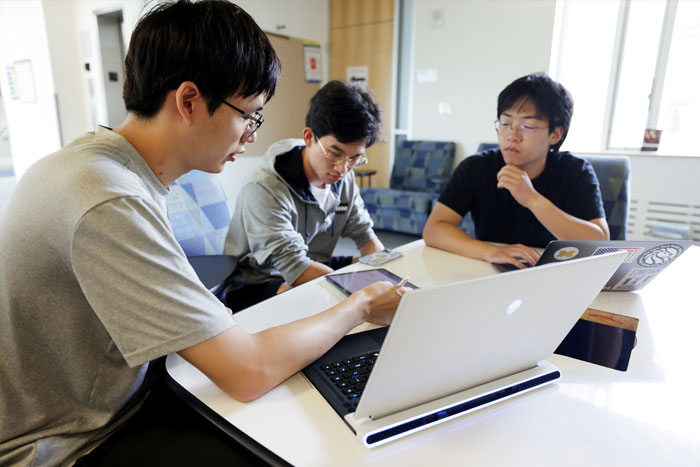 students at computer